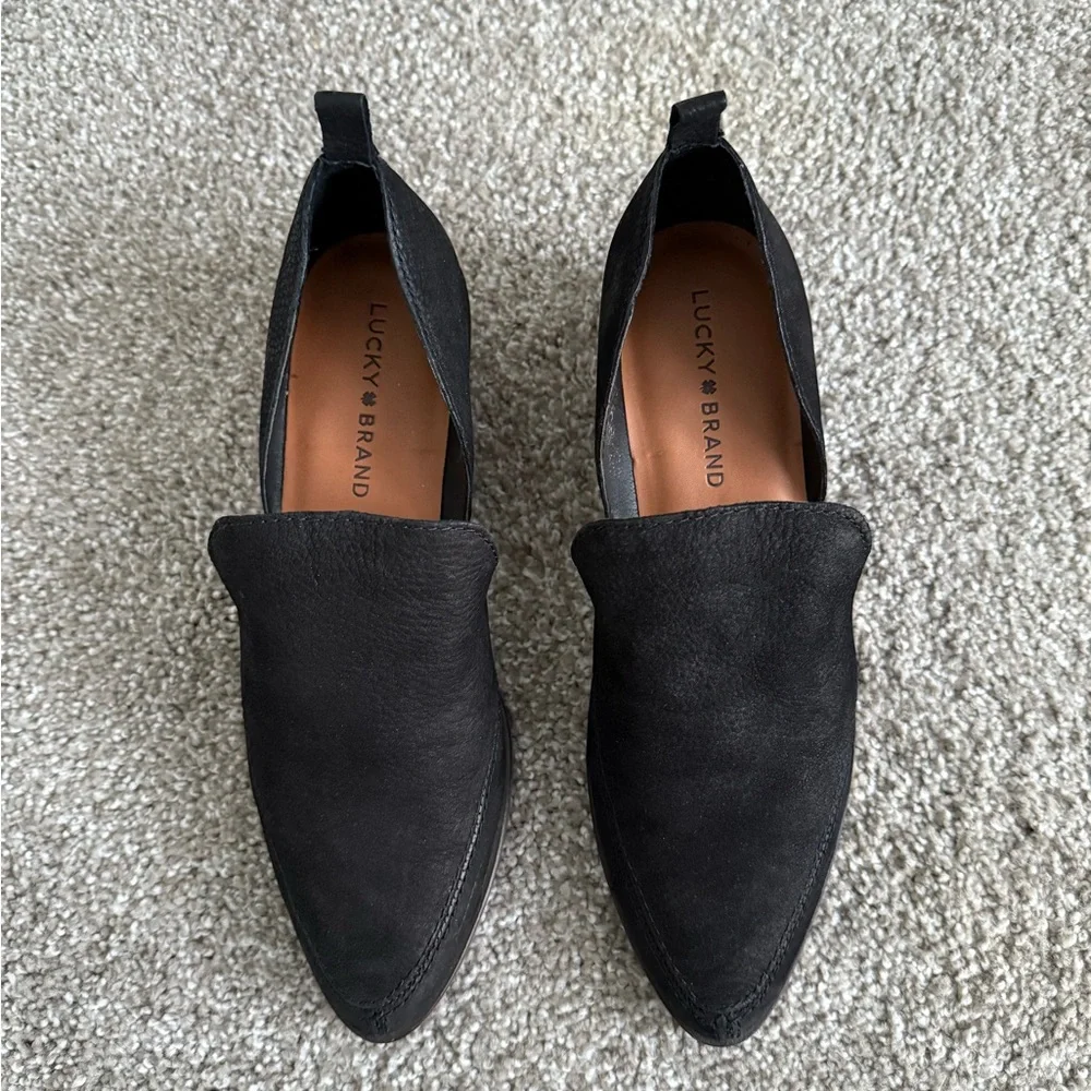 Lucky Brand Black Suede Loafers - Picture 3 of 4